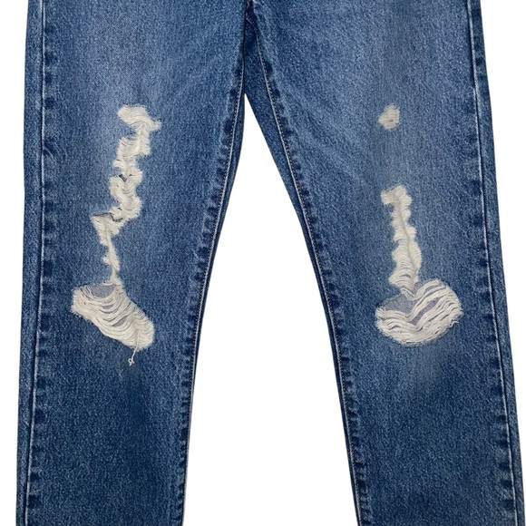 Levi's Wedgie Straight Oxnard Drive Distressed High Rise Jeans Sz 26 × 28 EUC - Picture 5 of 16